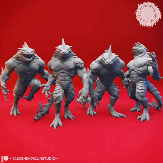 Troglodyte | TTRPG Monster Miniature | Yasashii Kyojin Studio - Tattles Told 3D