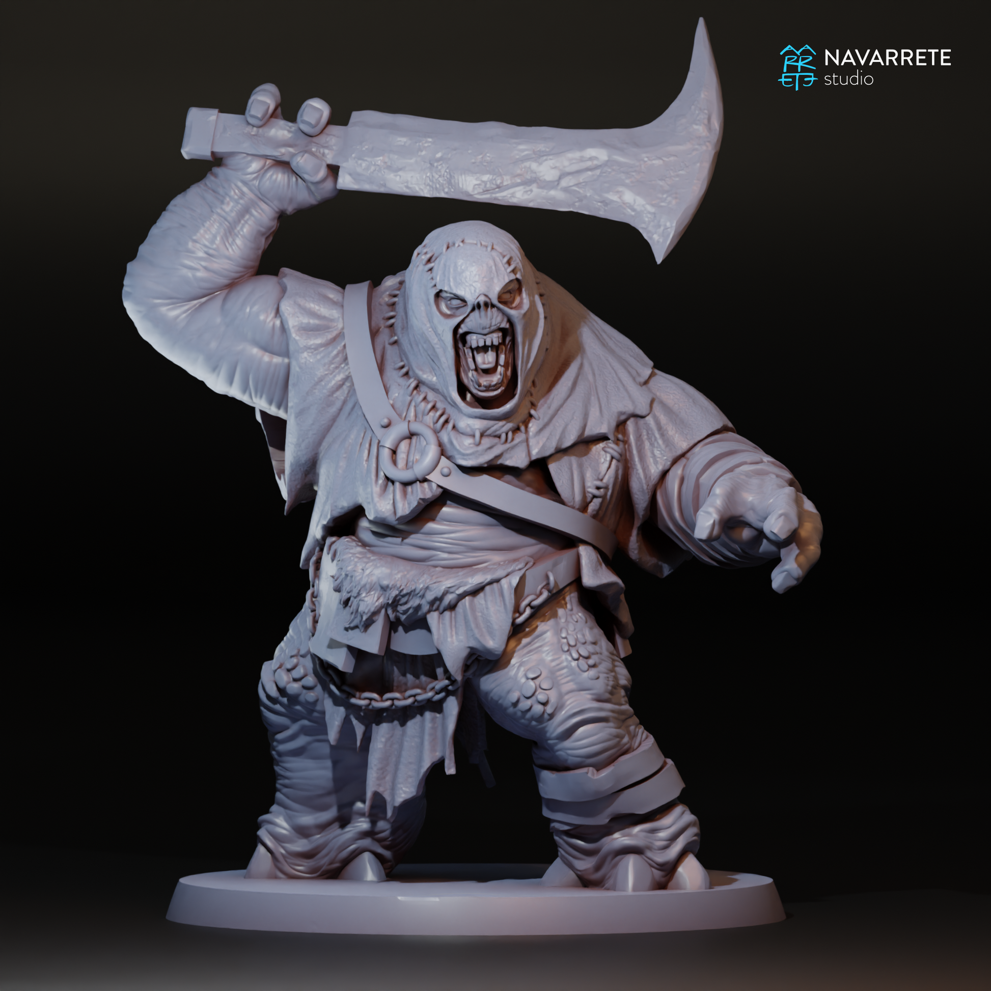 Trolls tabletop gaming miniature by Tattles Told 3D, detailed green troll figure for fantasy gaming sessions.