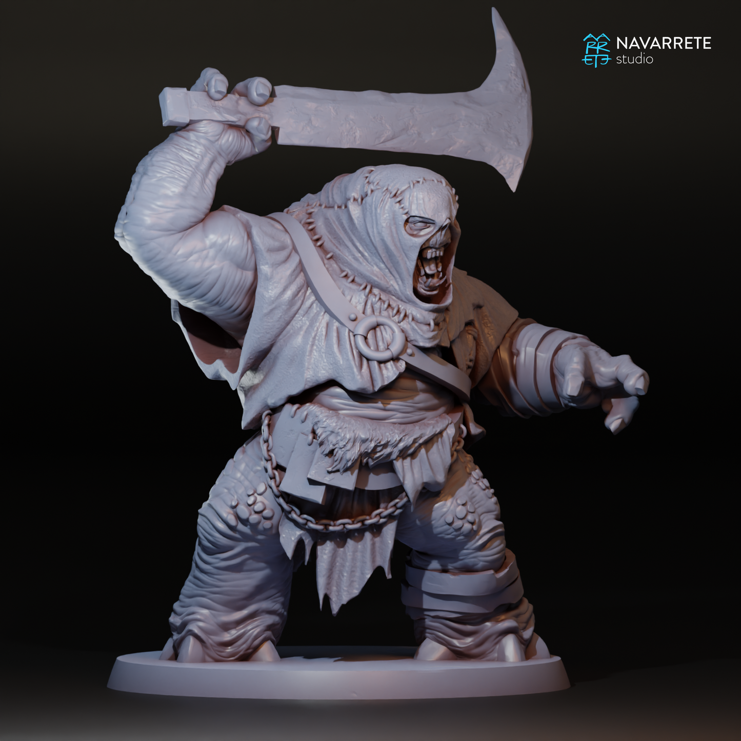 Trolls tabletop gaming miniature by Tattles Told 3D, detailed figure from Navarrete Studio in various poses.