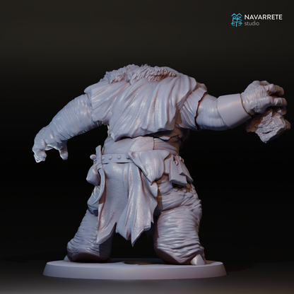 Trolls tabletop gaming miniature by Tattles Told 3D, featuring a detailed troll figure from Navarrete Studio on a gaming base.