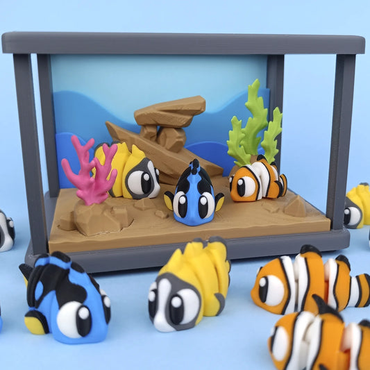 Flexi Tropical Fish & Fish Tank Playset | 3DGOB - Tattles Told 3D