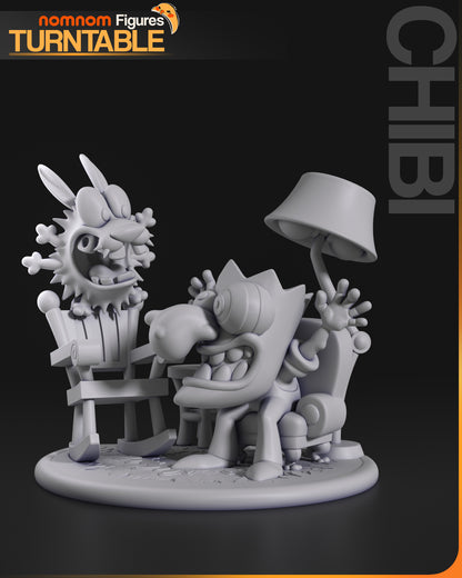 Chibi Courageously Craven Pooch | Resin Garage Kit Figure Anime Fan Art | Nomnom Figures