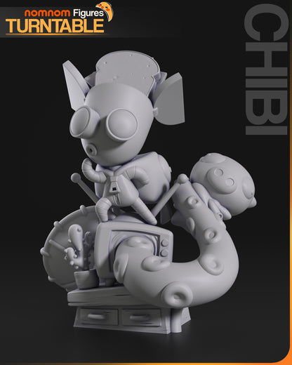 Chibi Robot Space Gremlin | Resin Garage Kit Figure Anime Fan Art | Nomnom Figures