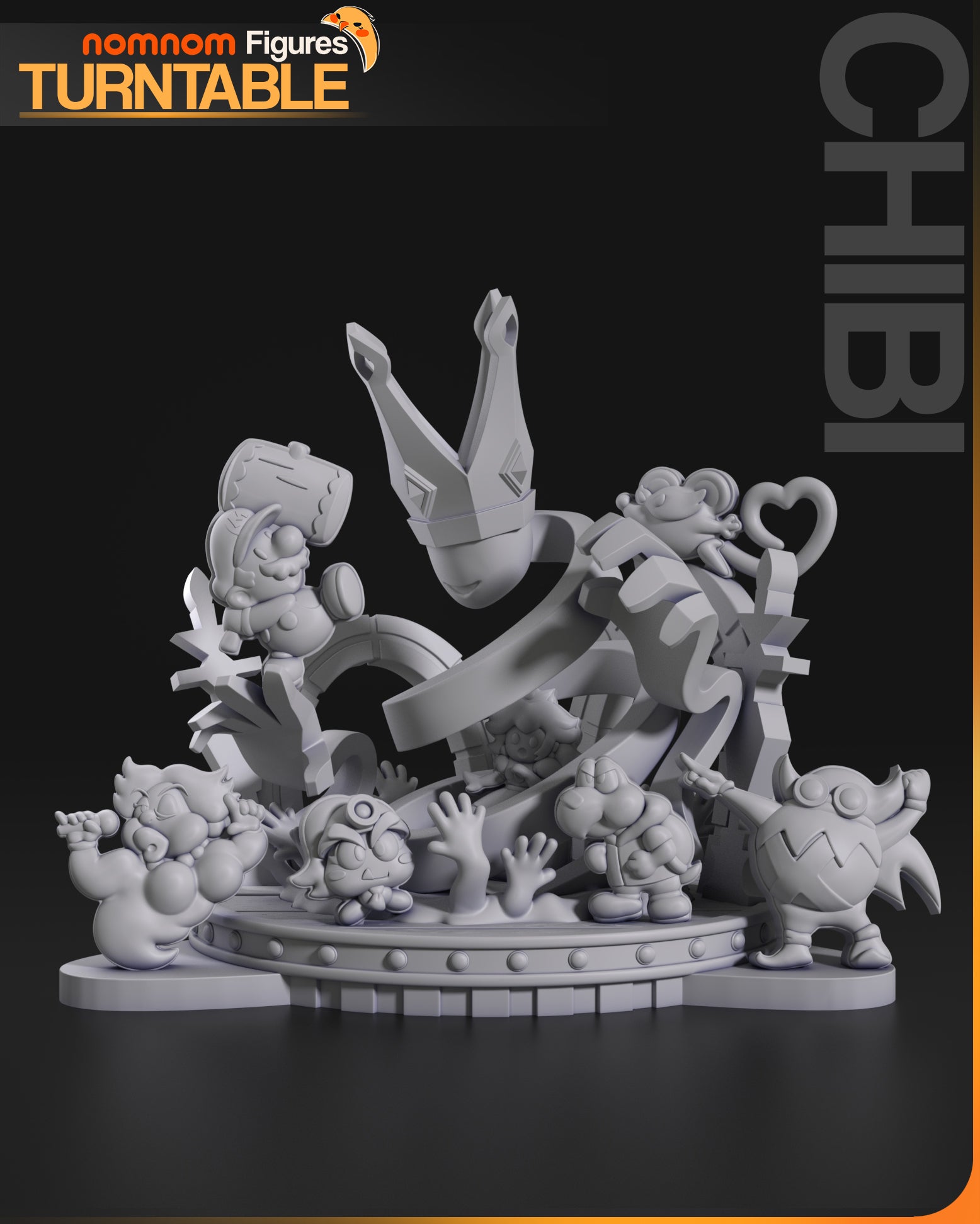 Chibi Paper Plumber | Resin Garage Kit Figure Anime Fan Art | Nomnom Figures