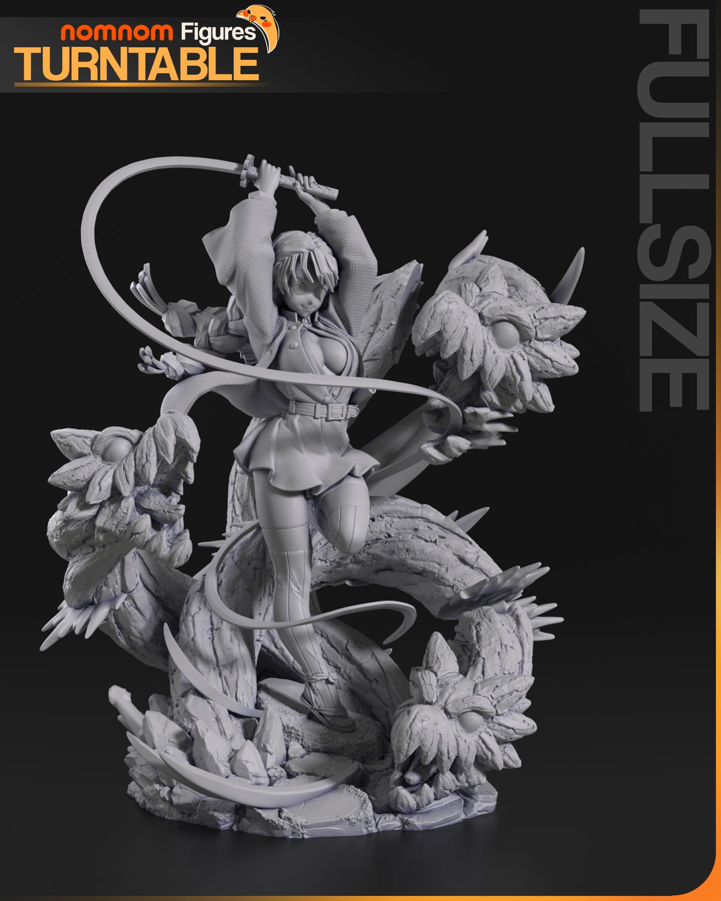 Whip Blade Warrior | Resin Garage Kit Figure Fan Art | Nomnom Figures