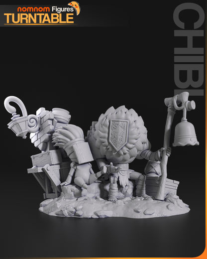 Chibi Expedition Companions | Resin Garage Kit Figure Anime Fan Art | Nomnom Figures