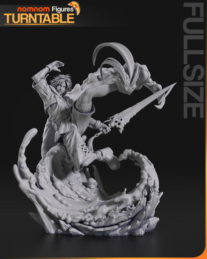 Resin garage kit figure of Waking Dreamer by Nomnom Figures, featuring detailed fan art design by Tattles Told 3D.