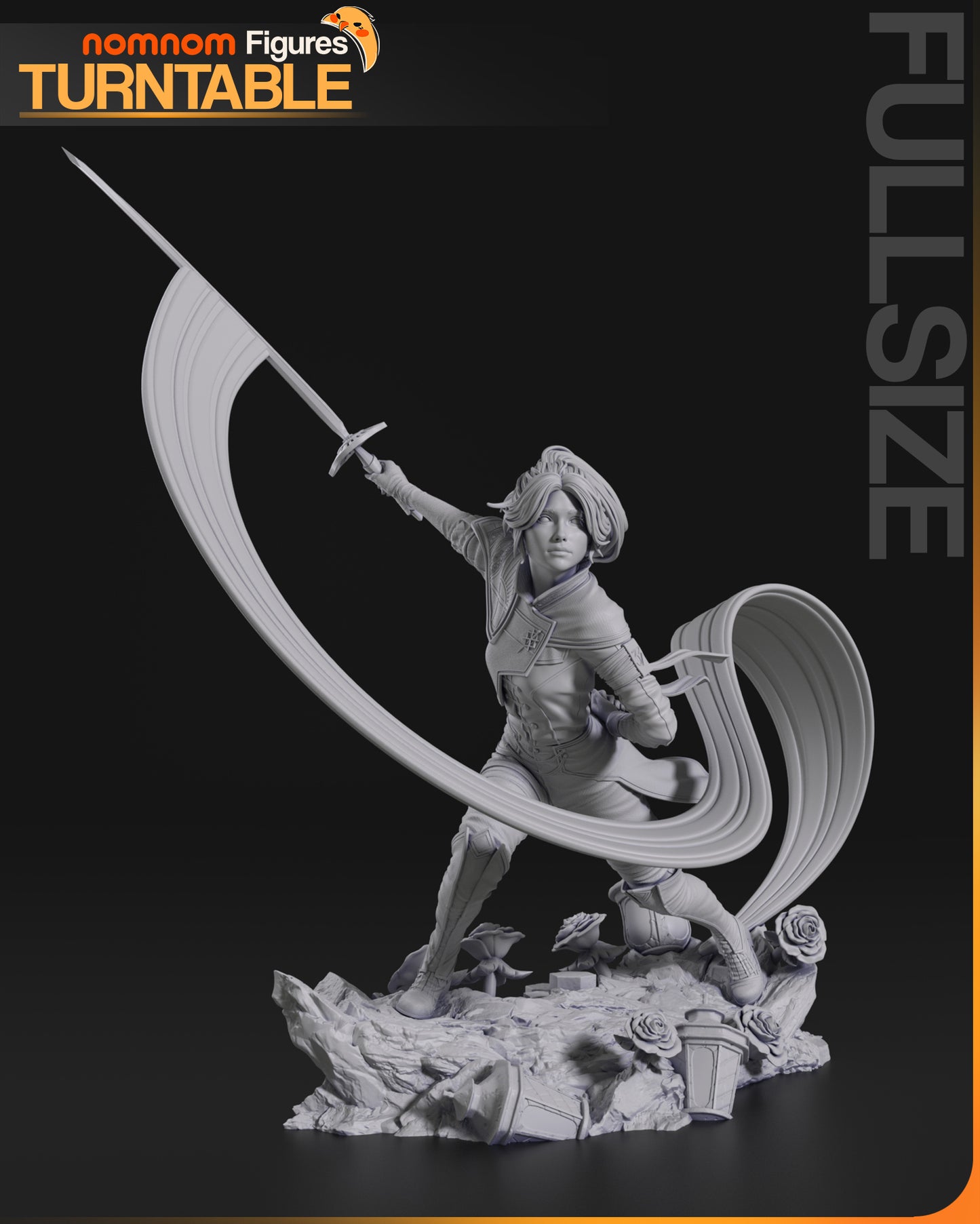 Elegant Rose | Resin Garage Kit Figure Game Fan Art | Nomnom Figures