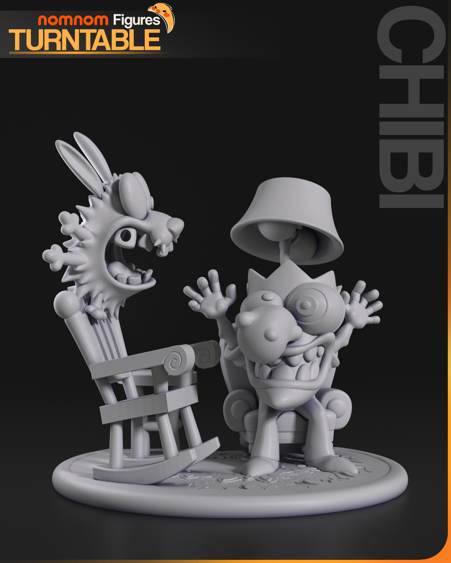 Chibi Courageously Craven Pooch | Resin Garage Kit Figure Anime Fan Art | Nomnom Figures