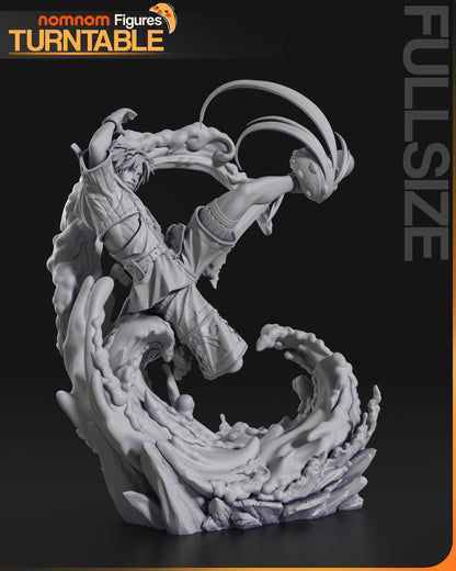 Resin garage kit figure of the Waking Dreamer by Nomnom Figures, designed by Tattles Told 3D, displayed with intricate details.