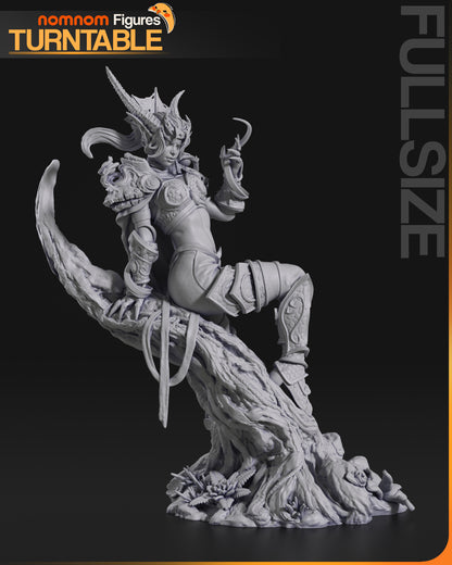 Resin garage kit figure of the Dragon of the Eternal Dream by Tattles Told 3D on a turntable, showcasing detailed sculpting and craftsmanship.
