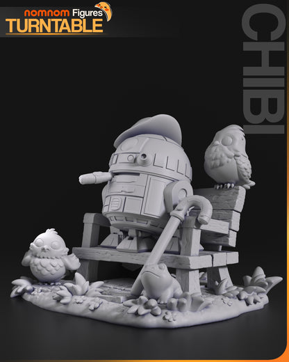 Chibi Retired Rebel | Resin Garage Kit Figure Movie Fan Art | Nomnom Figures