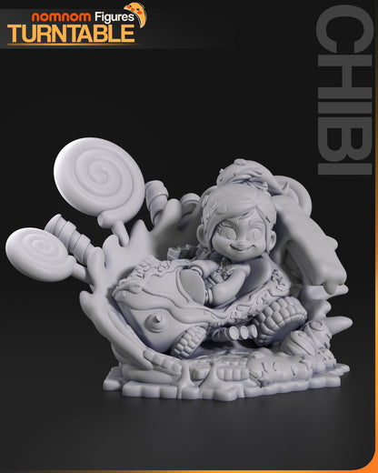 Chibi Sweetie Racer | Resin Garage Kit Figure Anime Fan Art | Nomnom Figures