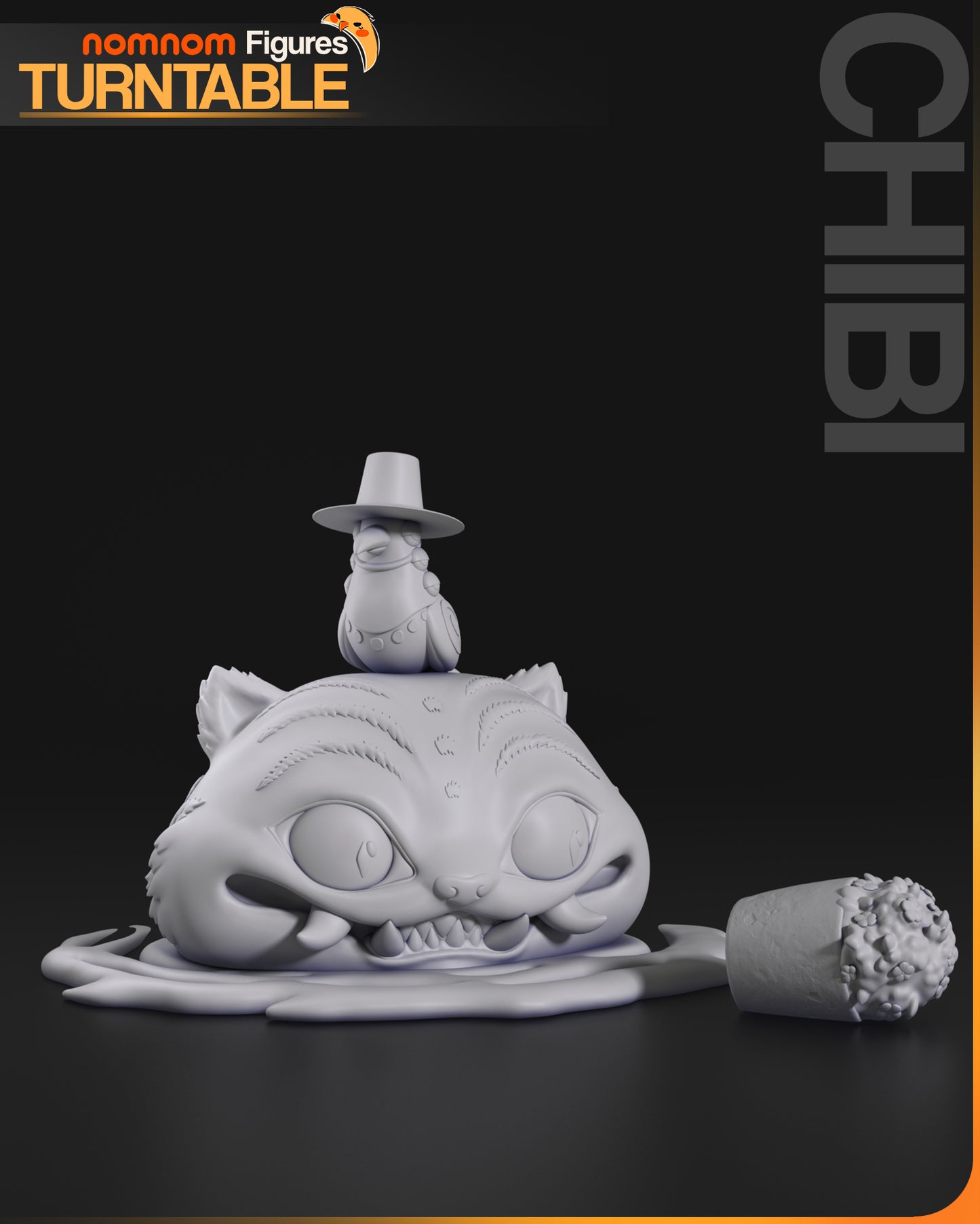 Chibi Derpy Tiger | Resin Garage Kit Figure Movie Fan Art | Nomnom Figures