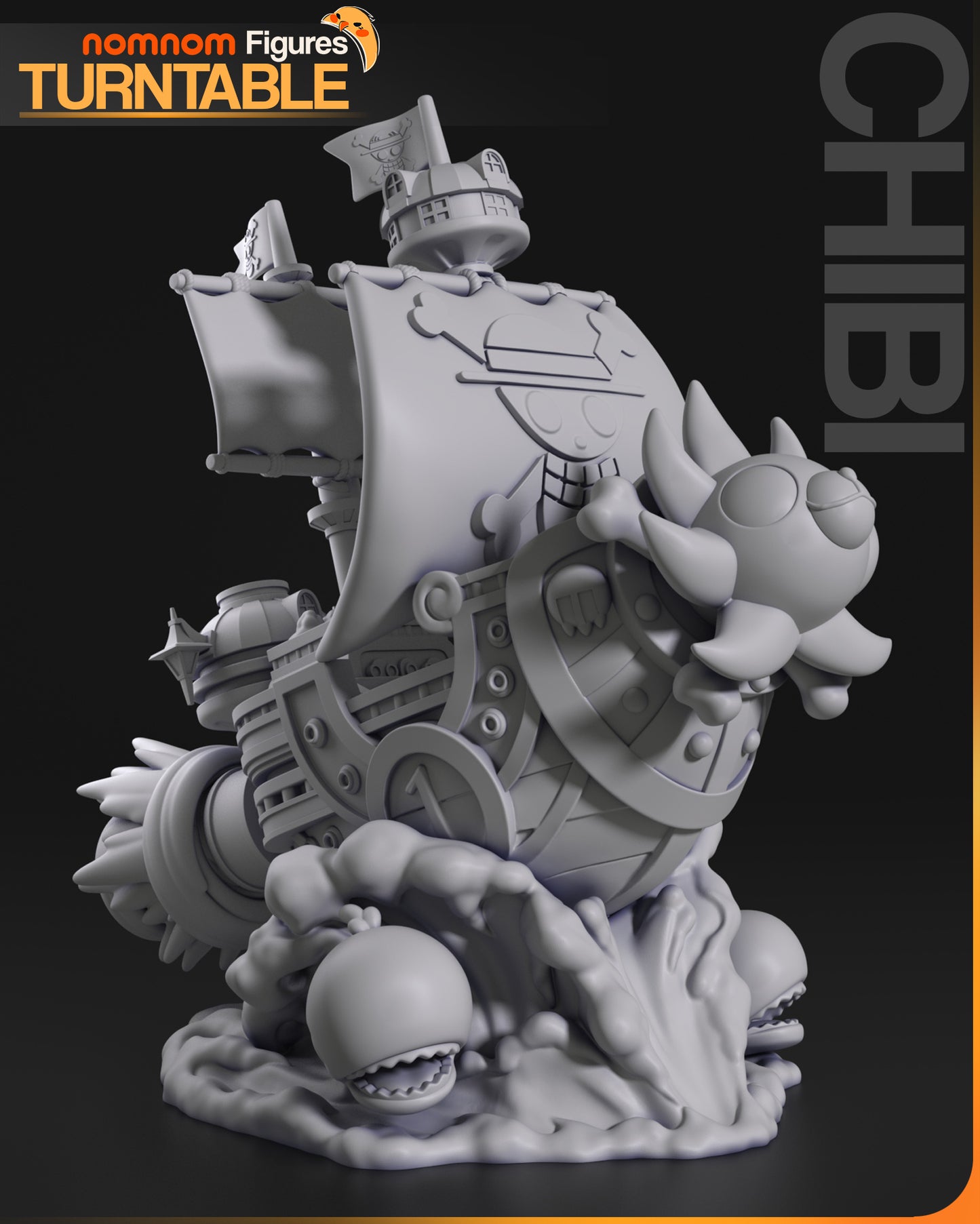 Chibi Thousand Sunny | Resin Garage Kit Figure Anime Fan Art | Nomnom Figures