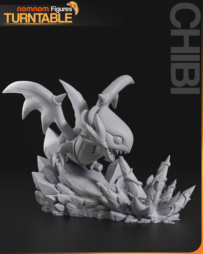 Chibi Blue-Eyed Wyrmling | Resin Garage Kit Figure Anime Fan Art | Nomnom Figures