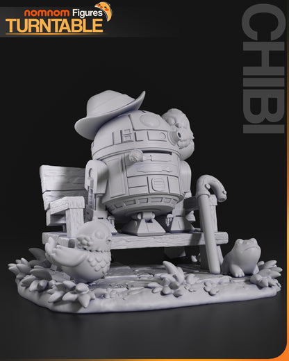 Chibi Retired Rebel | Resin Garage Kit Figure Movie Fan Art | Nomnom Figures