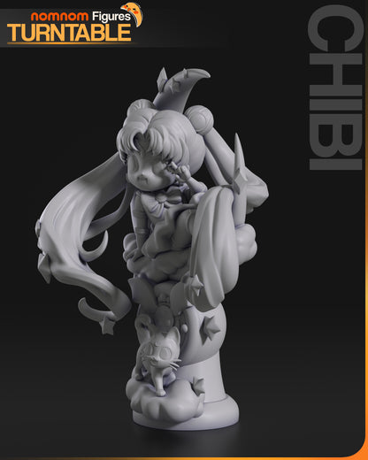 Chibi Moon Guardian | Resin Garage Kit Figure Anime Fan Art | Nomnom Figures