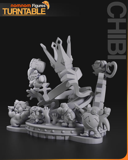 Chibi Paper Plumber | Resin Garage Kit Figure Anime Fan Art | Nomnom Figures