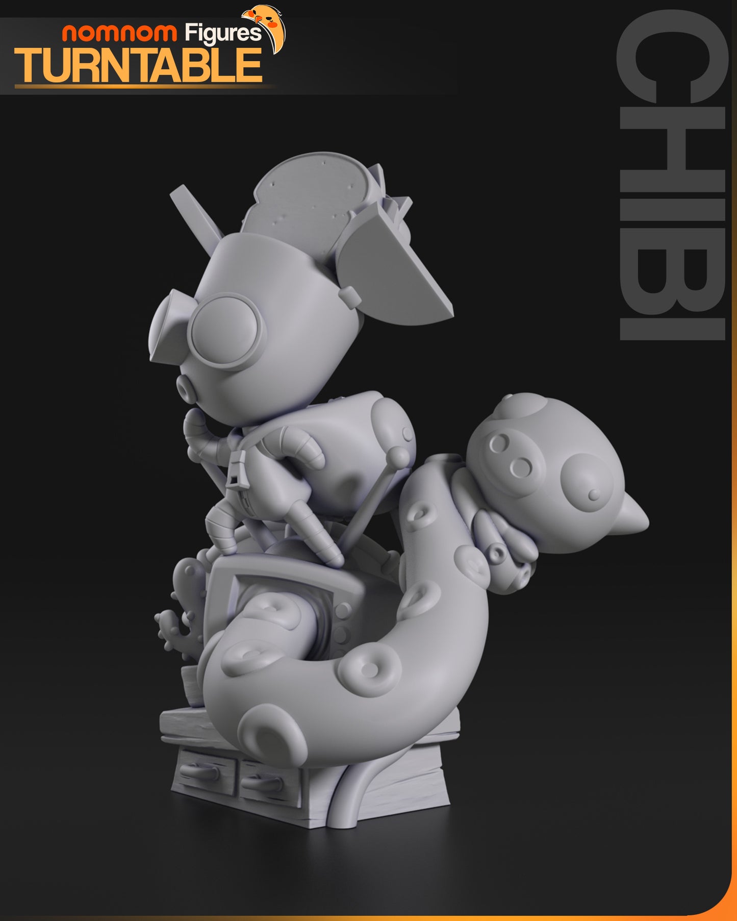 Chibi Robot Space Gremlin | Resin Garage Kit Figure Anime Fan Art | Nomnom Figures