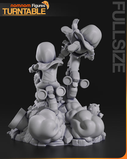 Playful Adventure Brothers | Resin Garage Kit Figure Fan Art | Nomnom Figures