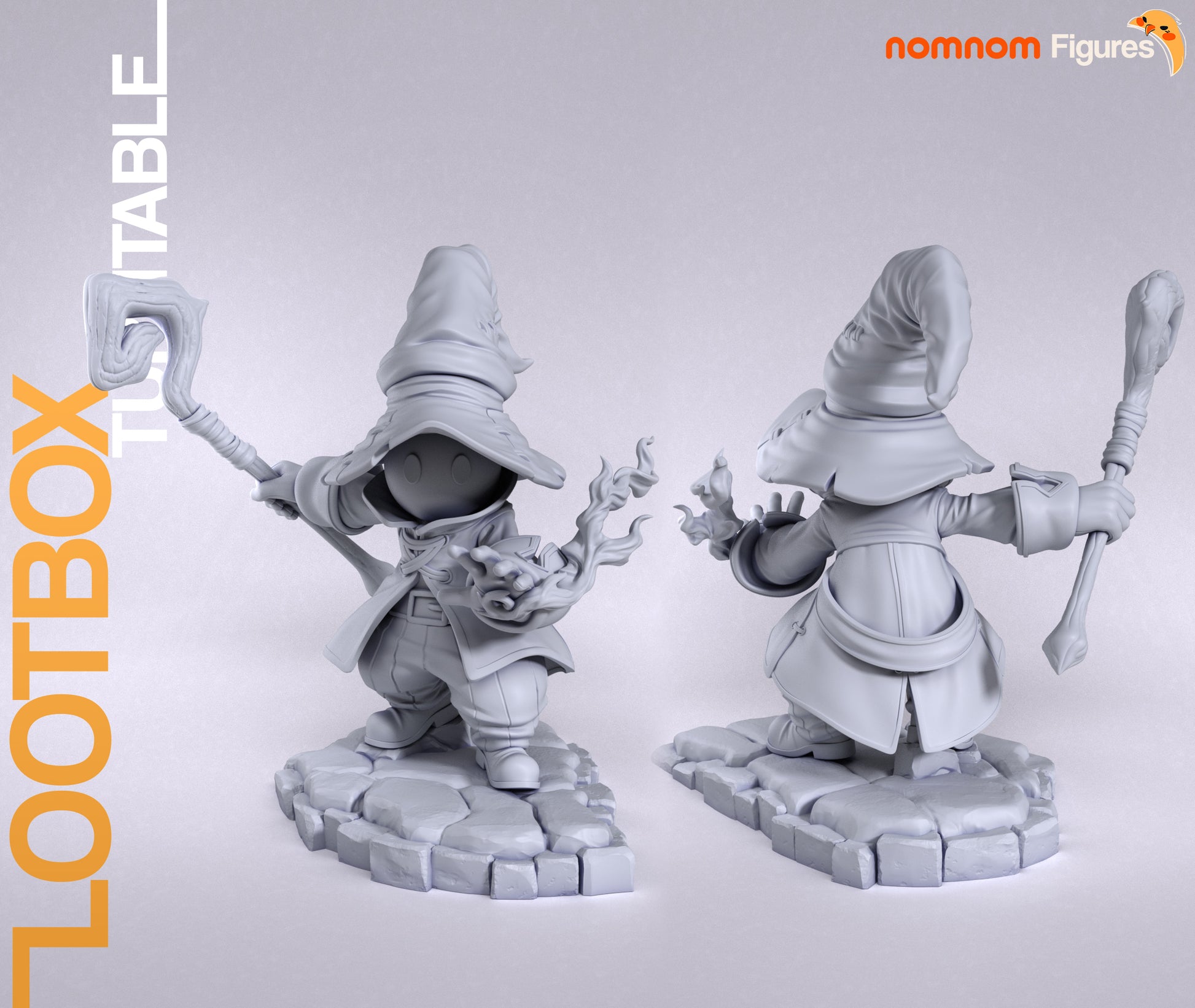 Shy Black Mage | Resin Garage Kit Figure Game Fan Art | Nomnom Figures