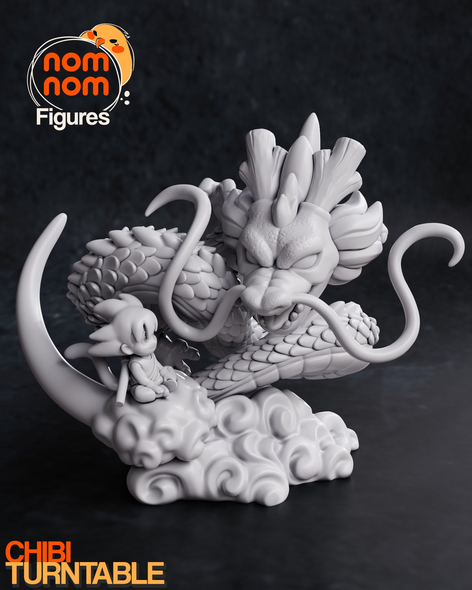 Eternal Dragon | Resin Garage Kit Sculpture Anime Video Game Fan Art Statue | Nomnom Figures - Tattles Told 3D