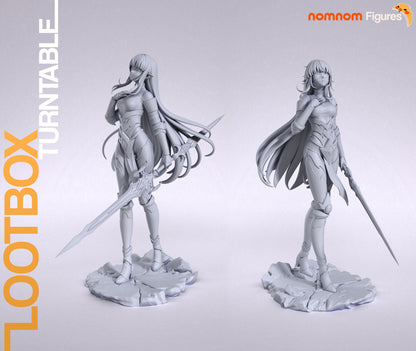 Elegant Shadow Warrior | Resin Garage Kit Figure Anime Fan Art | Nomnom Figures