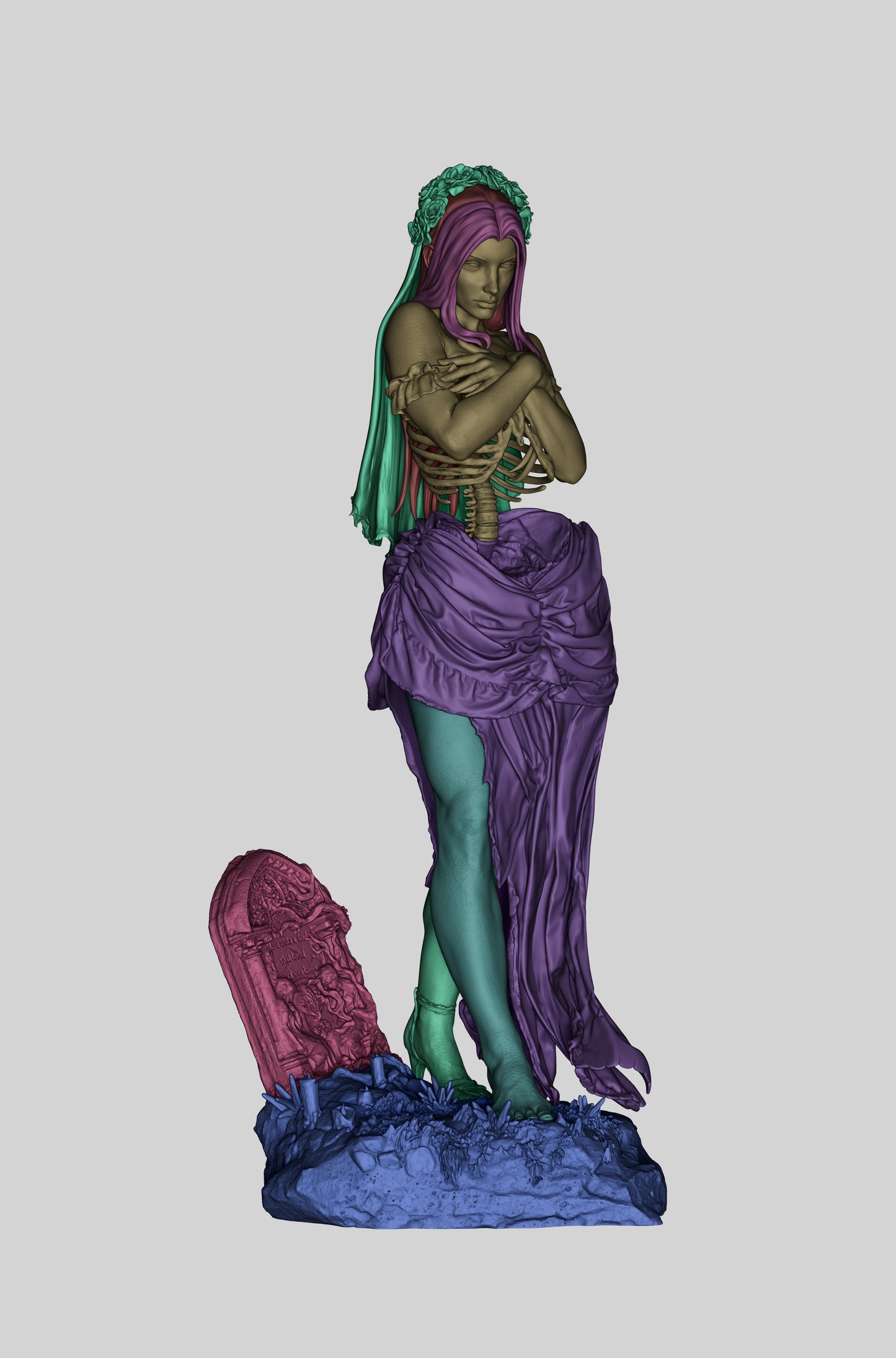 1:12 Undead Bride | 3D Printed Resin Garage Kit Figure | CA 3D Studios