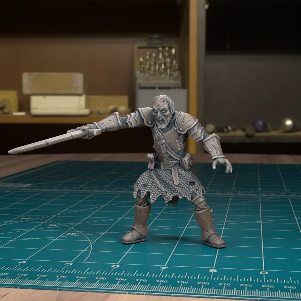 Undead Warriors, Zombies | D&D TTRPG Mini | TytanTroll Miniatures