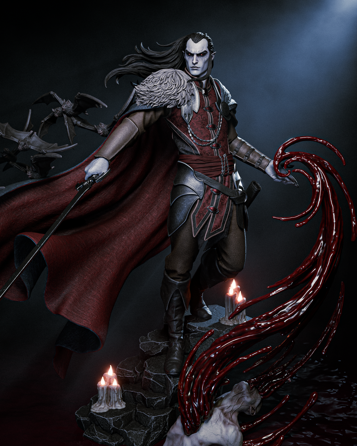 1:12 Vampire Dark Lord, Strahd | 3D Print Resin Garage Kit Figure | CA 3D Studios