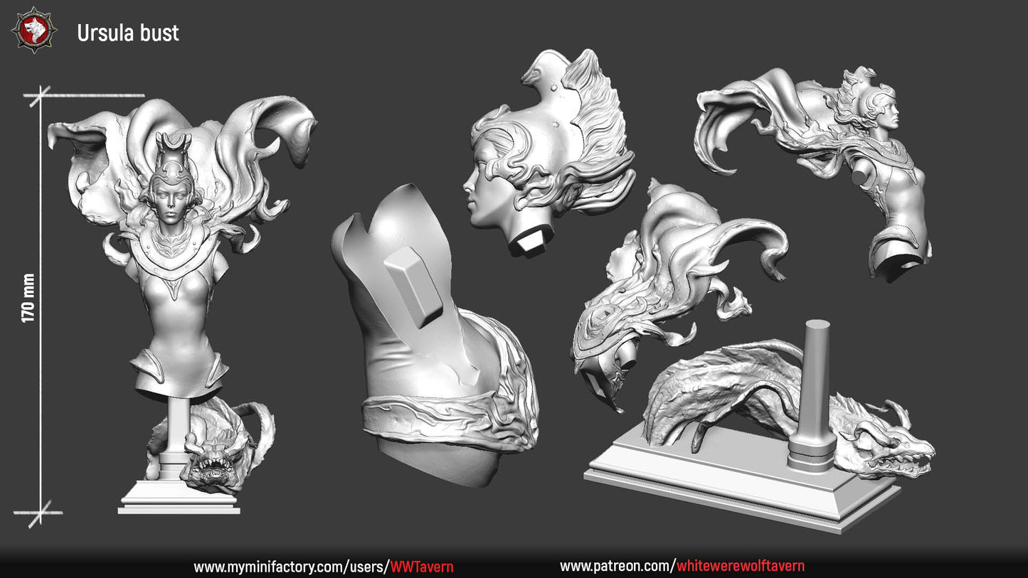 Ursula, Sea Witch Sorceress | Gaming or Display Miniature | White Werewolf Tavern