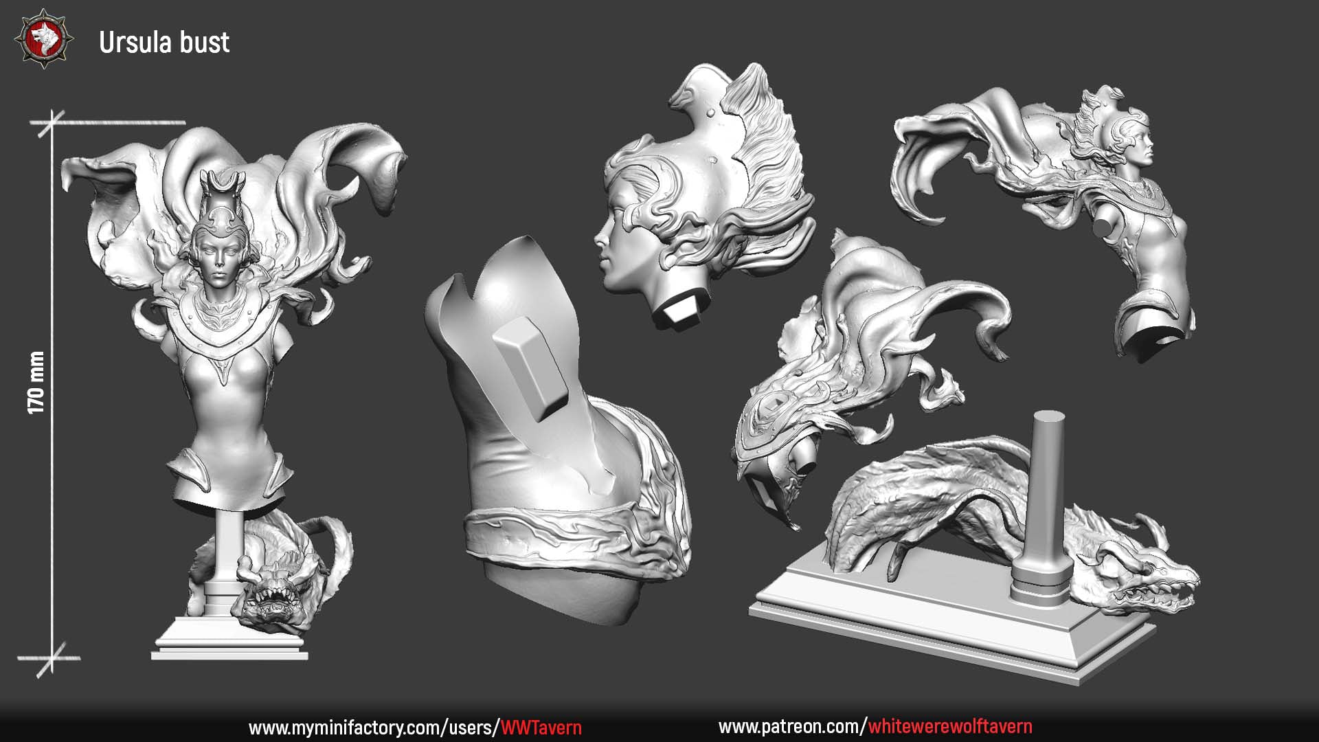 Ursula, Sea Witch Sorceress | Gaming or Display Miniature | White Werewolf Tavern