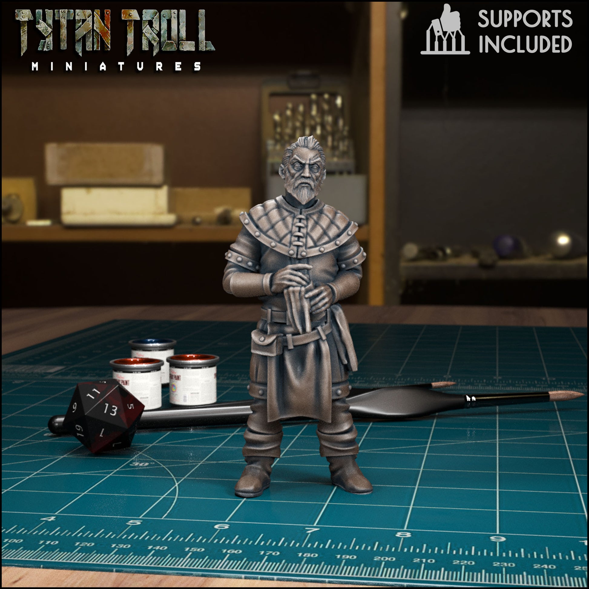 CoS Urwin Martikov | D&D TTRPG Mini | TytanTroll Miniatures