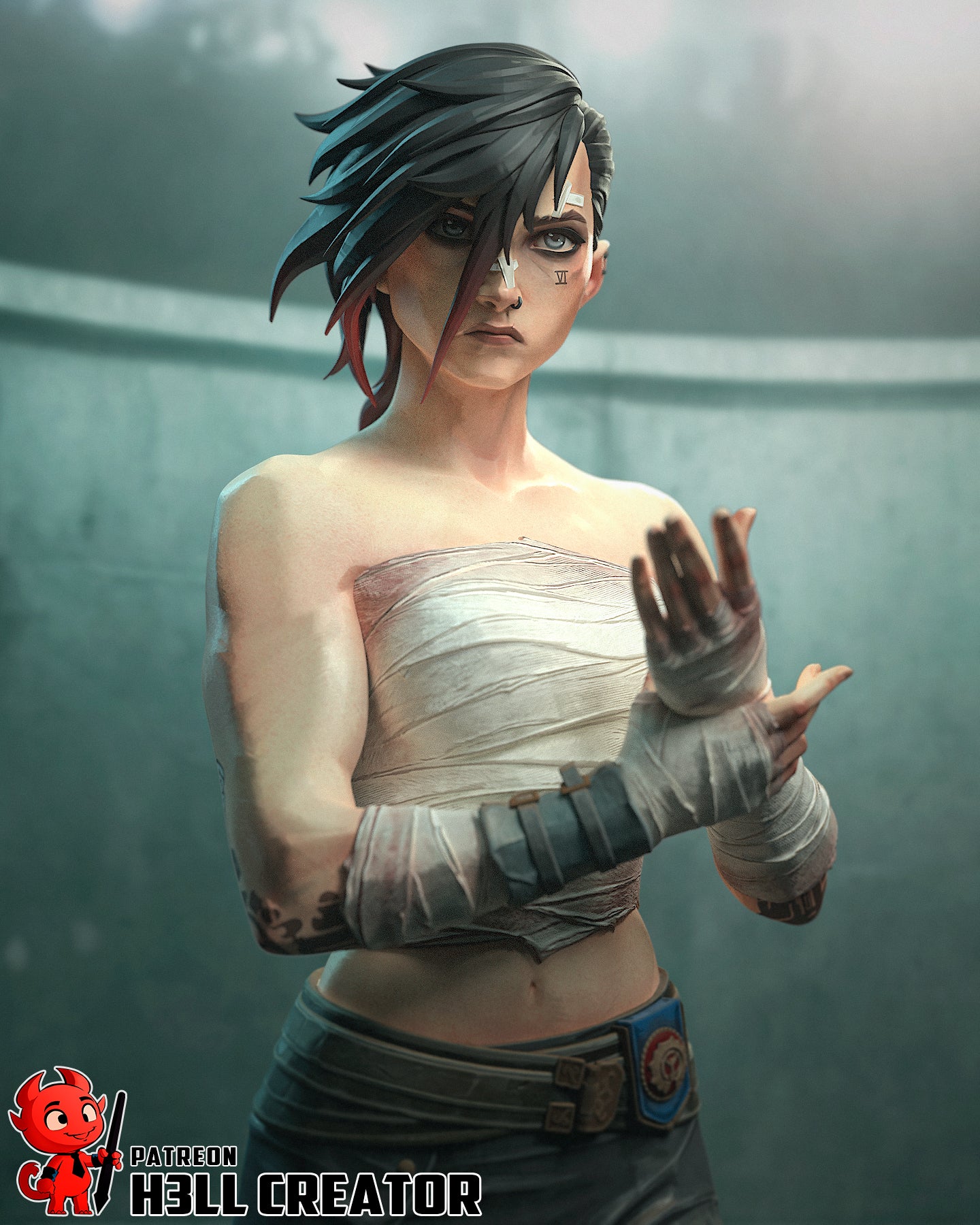 1:12 Arena Fighter | Resin Garage Kit Figure Game Fan Art | h3LL creator