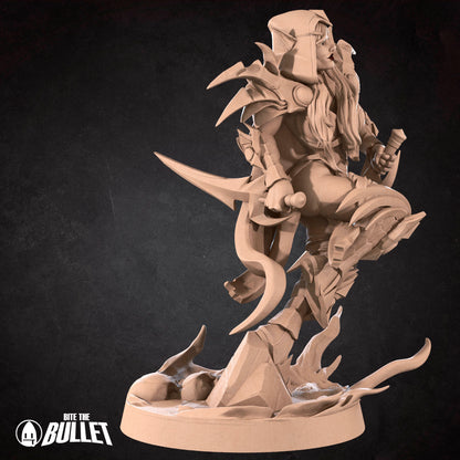 Realm of Bulletcraft, Blood Elf Rogue | D&D Pathfinder TTRPG Miniature | Bite the Bullet