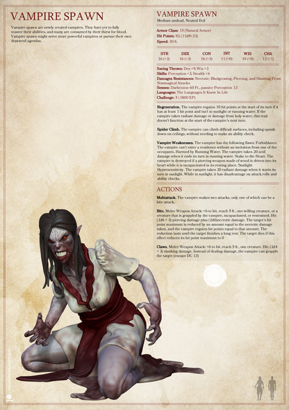 Vampire Spawn, CoS | TTRPG Monster Miniature | Yasashii Kyojin Studio