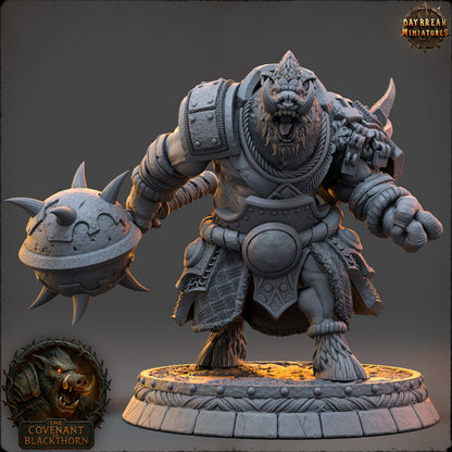 Boar Folk - The Covenant of Blackthorn | Tabletop or Display Scale | D&D Mini | Daybreak Miniatures