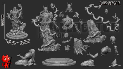 1:12 Lord of Whispers | Resin Garage Kit Figure Game Fan Art | h3LL creator