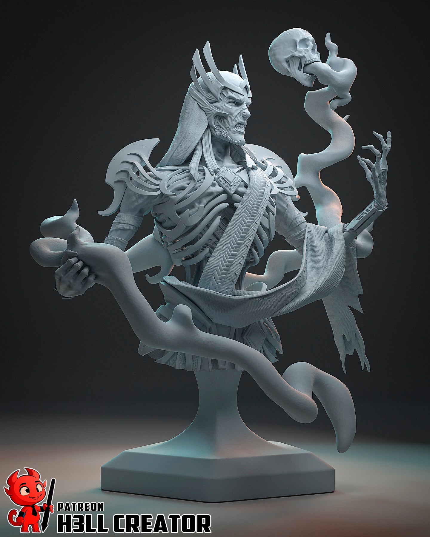 1:12 Lord of Whispers | Resin Garage Kit Figure Game Fan Art | h3LL creator