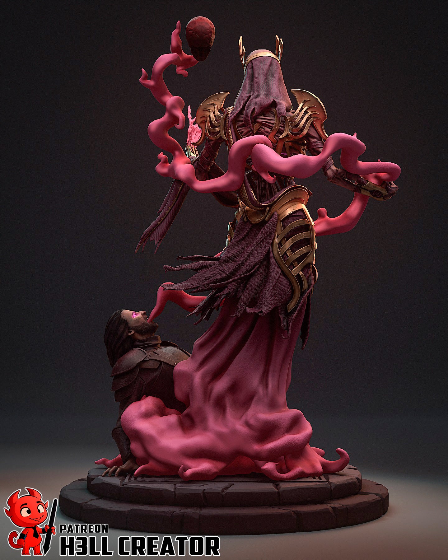 1:12 Lord of Whispers | Resin Garage Kit Figure Game Fan Art | h3LL creator