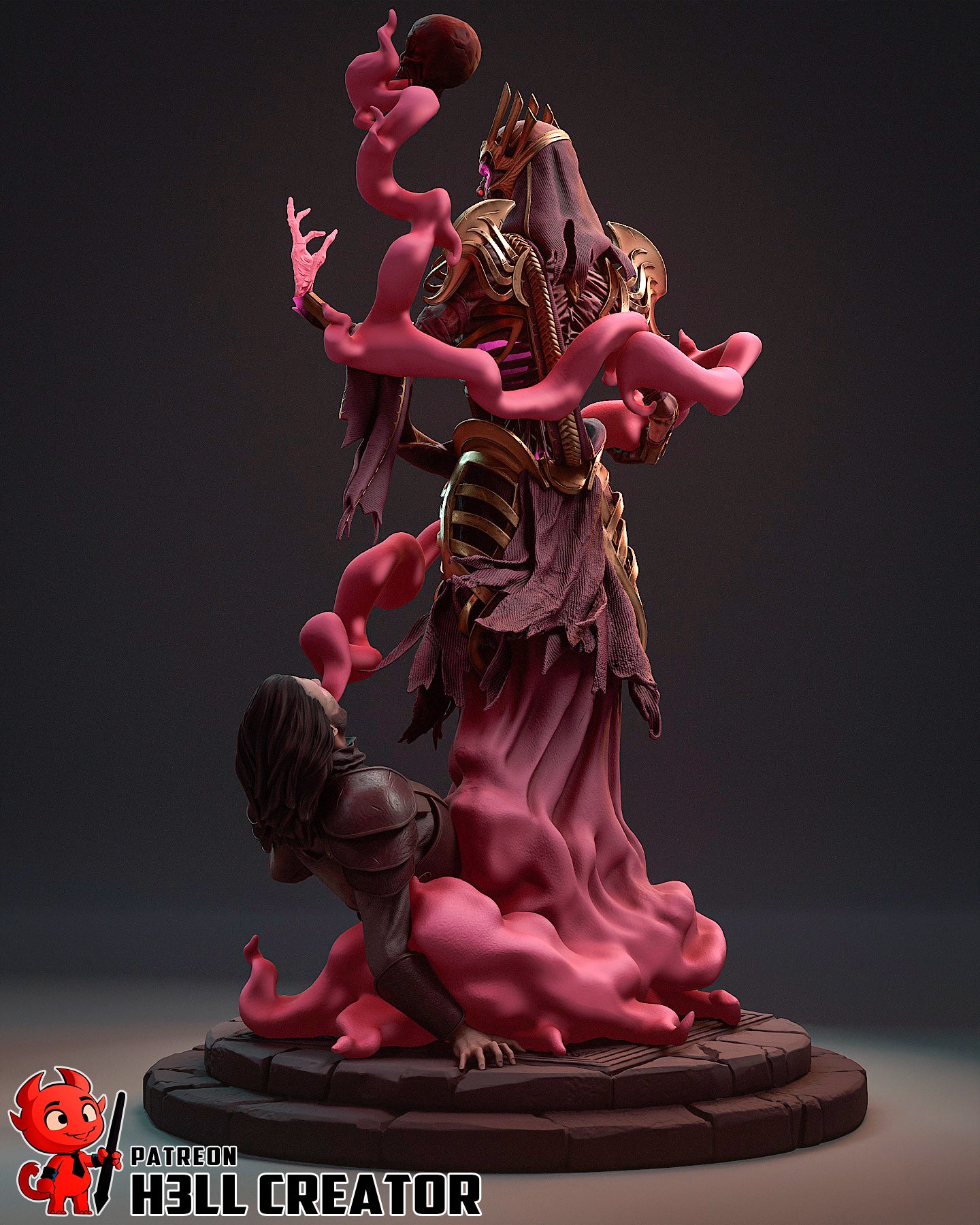 1:12 Lord of Whispers | Resin Garage Kit Figure Game Fan Art | h3LL creator