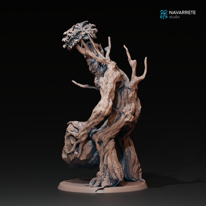 Detailed image of Veldrinor3 Treefolk Ents miniature for tabletop gaming by Tattles Told 3D, showcasing intricate woodland character design.