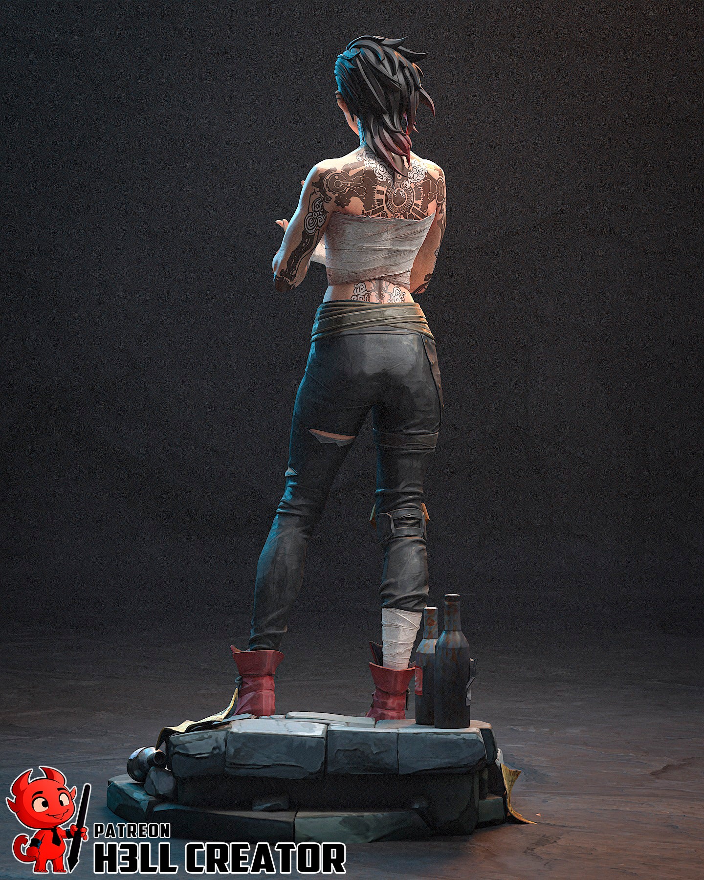 1:12 Arena Fighter | Resin Garage Kit Figure Game Fan Art | h3LL creator