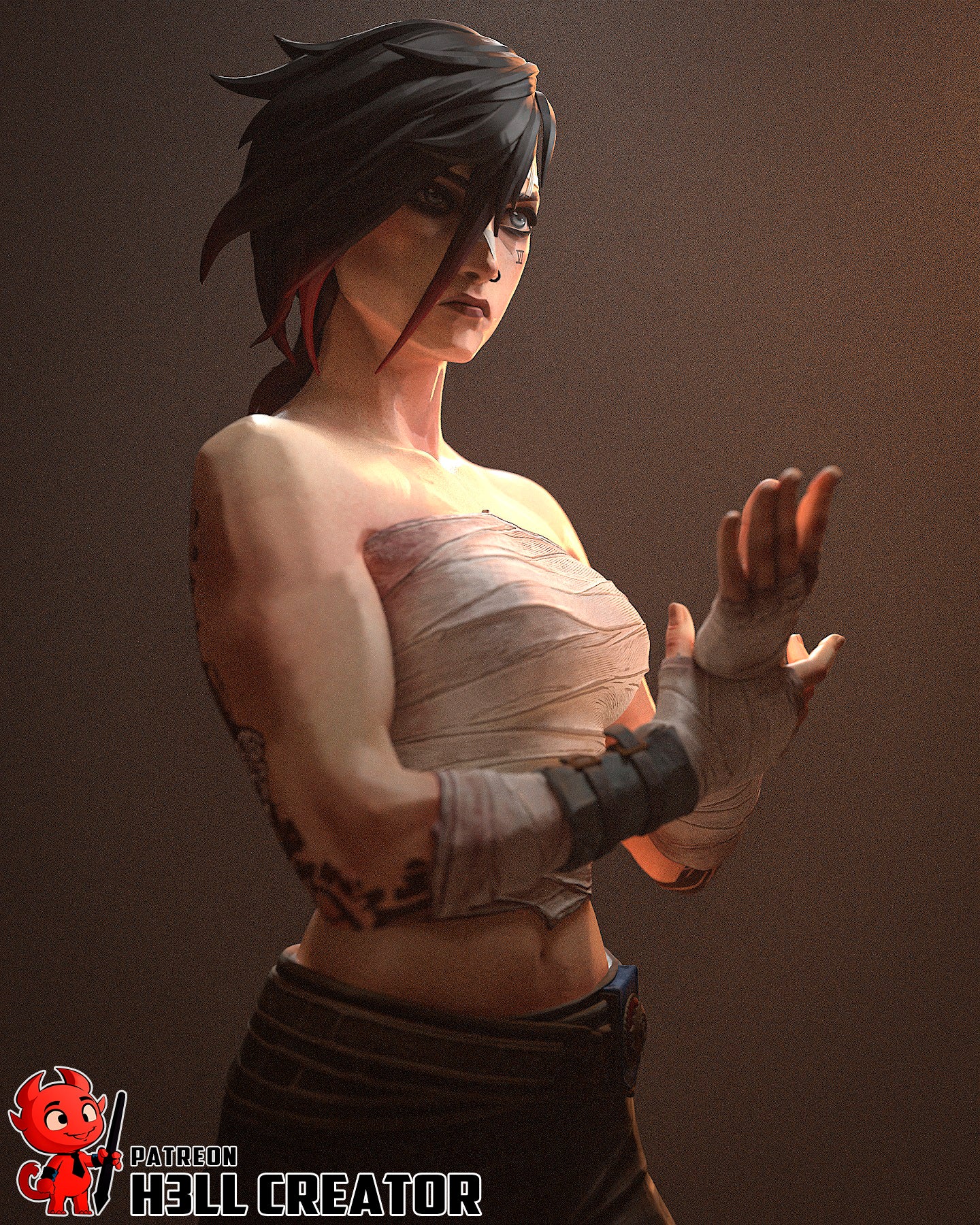 1:12 Arena Fighter | Resin Garage Kit Figure Game Fan Art | h3LL creator