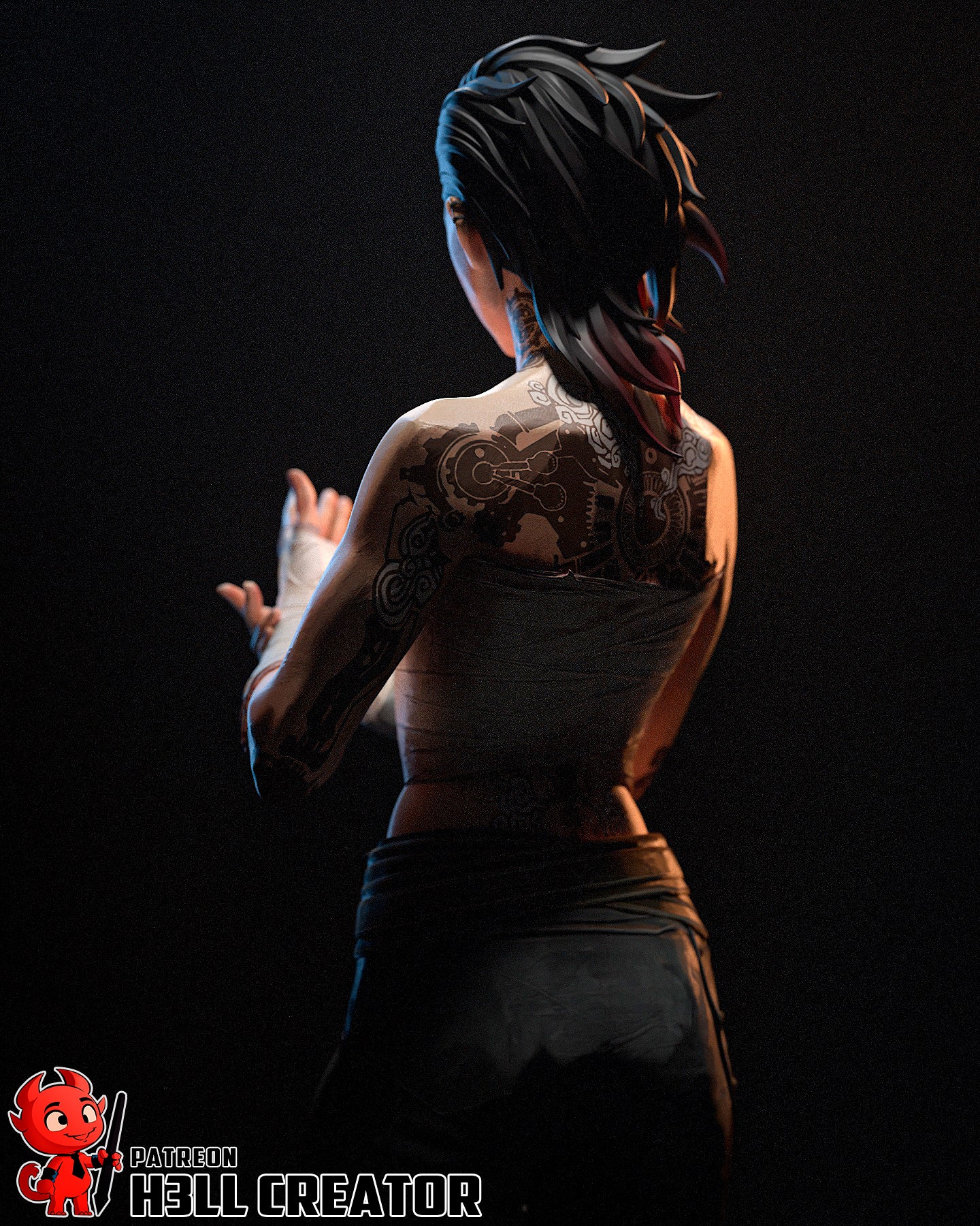 1:12 Arena Fighter | Resin Garage Kit Figure Game Fan Art | h3LL creator