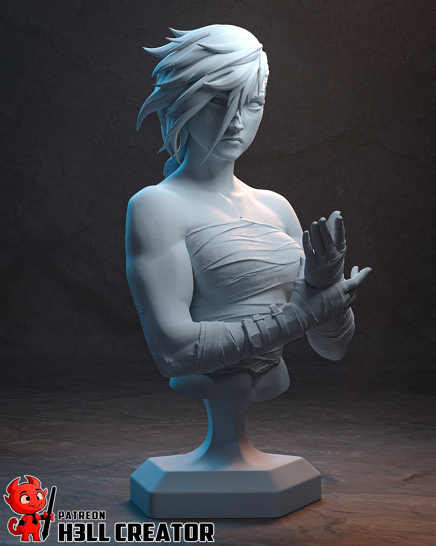 1:12 Arena Fighter | Resin Garage Kit Figure Game Fan Art | h3LL creator
