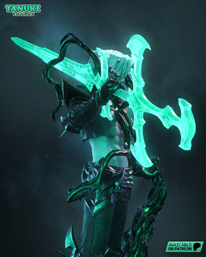 Resin garage kit figure of Undead Shadow King from Viego, by Tattles Told 3D, featuring detailed undead shadow king design.