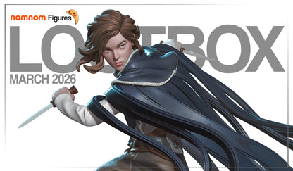 Resin garage kit figure of Mist Cloaked Rogue from Tattles Told 3D, featuring detailed anime fan art design.