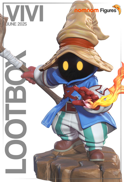 Shy Black Mage | Resin Garage Kit Figure Game Fan Art | Nomnom Figures